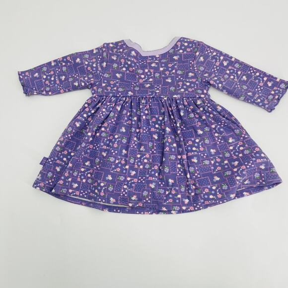 Children's Place Purple Cotton Dress - 3-6 Months - Picture 3 of 6